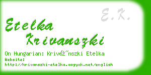 etelka krivanszki business card